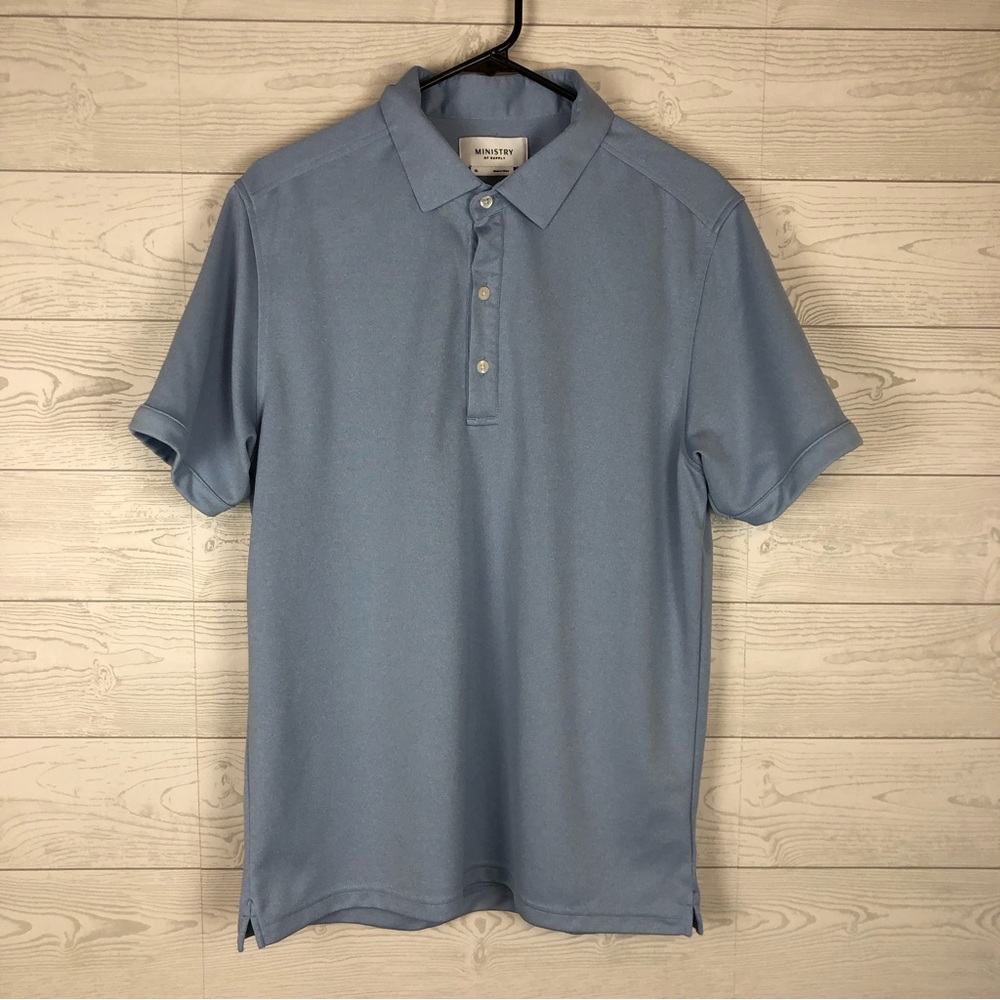 MINISTRY OF SUPPLY BLUE SHORT SLEEVE POLO SHIRT MENS XL